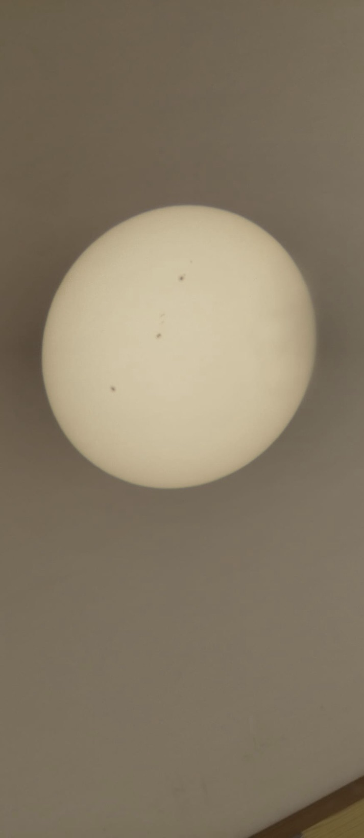 Sonnendetail auf der Projektionsfläche